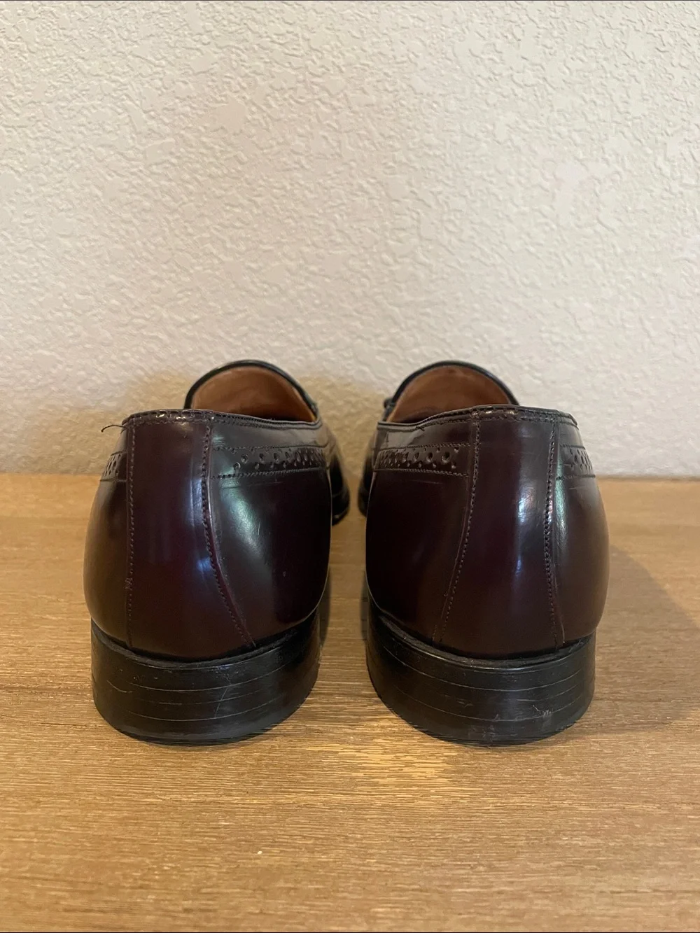 Johnston Murphy Burgundy Wingtip Tassel Oxford Dress Shoes
